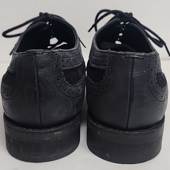 Brusque Size 43/10 Classic Wingtip Black Mens Leather Quality Oxford Shoes main image 5